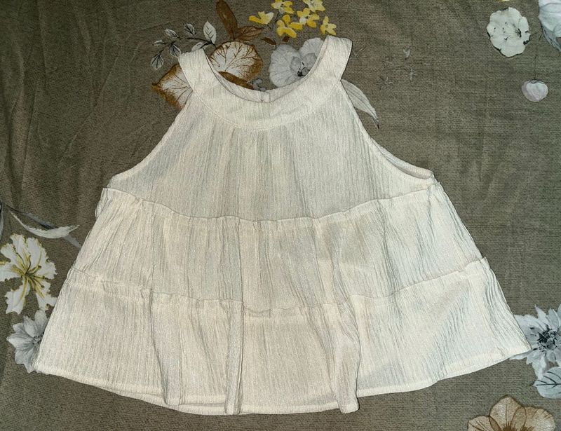 Chic Tiered White Top