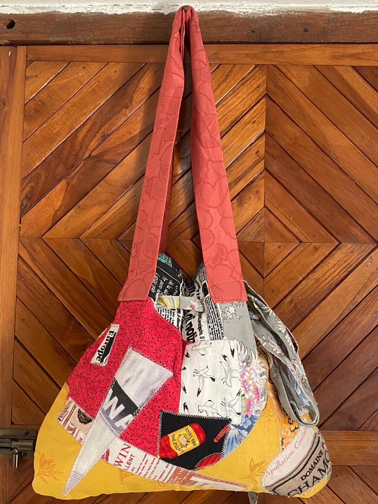 Unique Patchwork Tote Bag