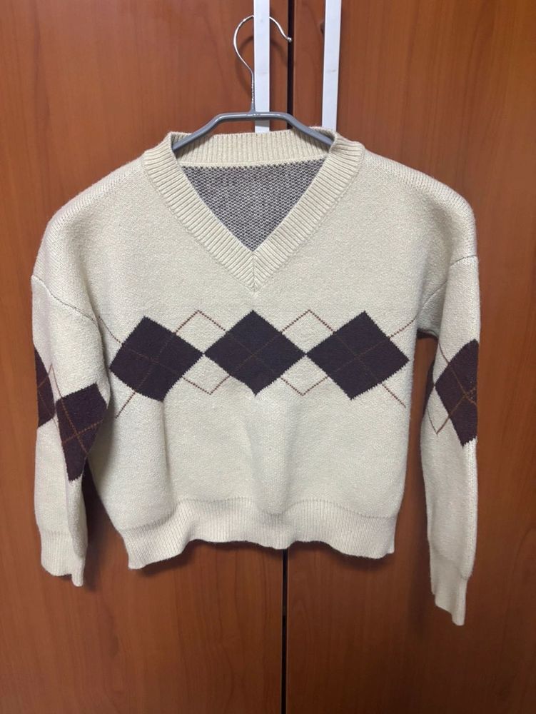 Argyle Knit Sweater