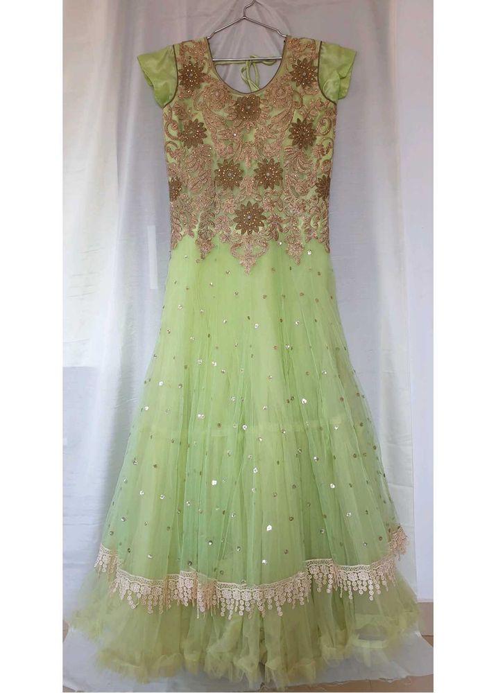 Pista Green Princess Gown