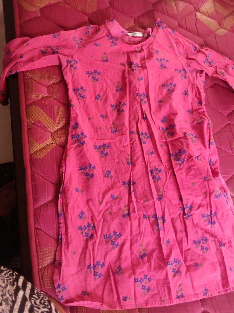 Pink Floral Long Sleeve Top