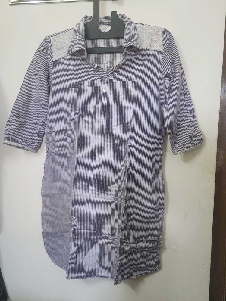 MAX Striped Casual Tunic Top