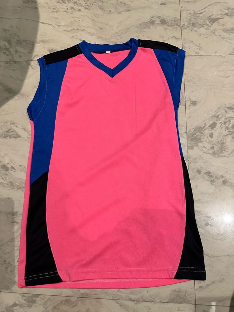 Sleeveless V-Neck Athletic Top