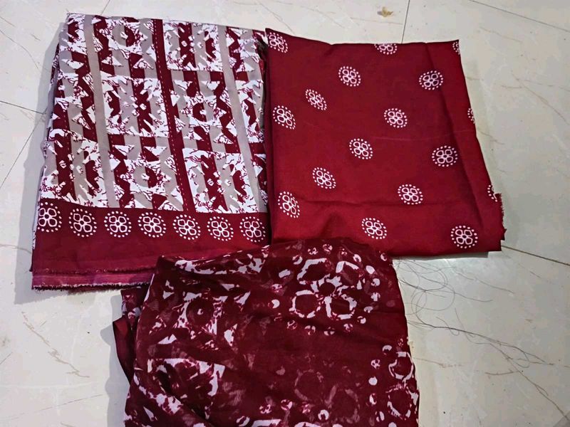 Soft printed synthetic dress material