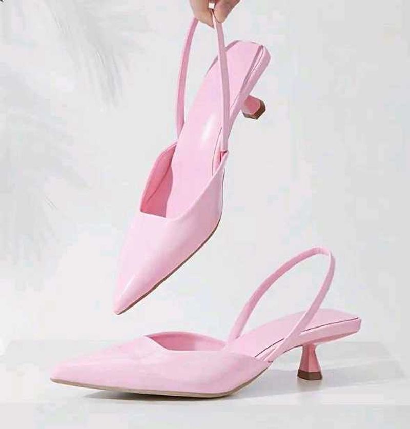 Chic Pink Slingback Heels