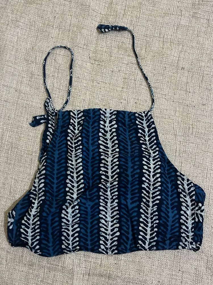 Bohemian Print Halter Neck Blouse