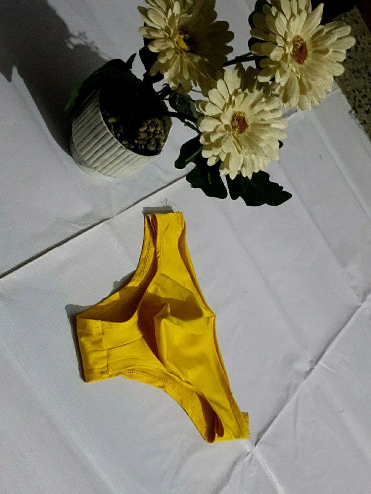 Vibrant Yellow Thong Underwear
