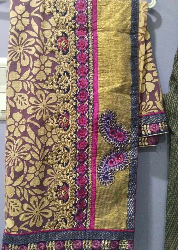 Embroidered Silk Saree