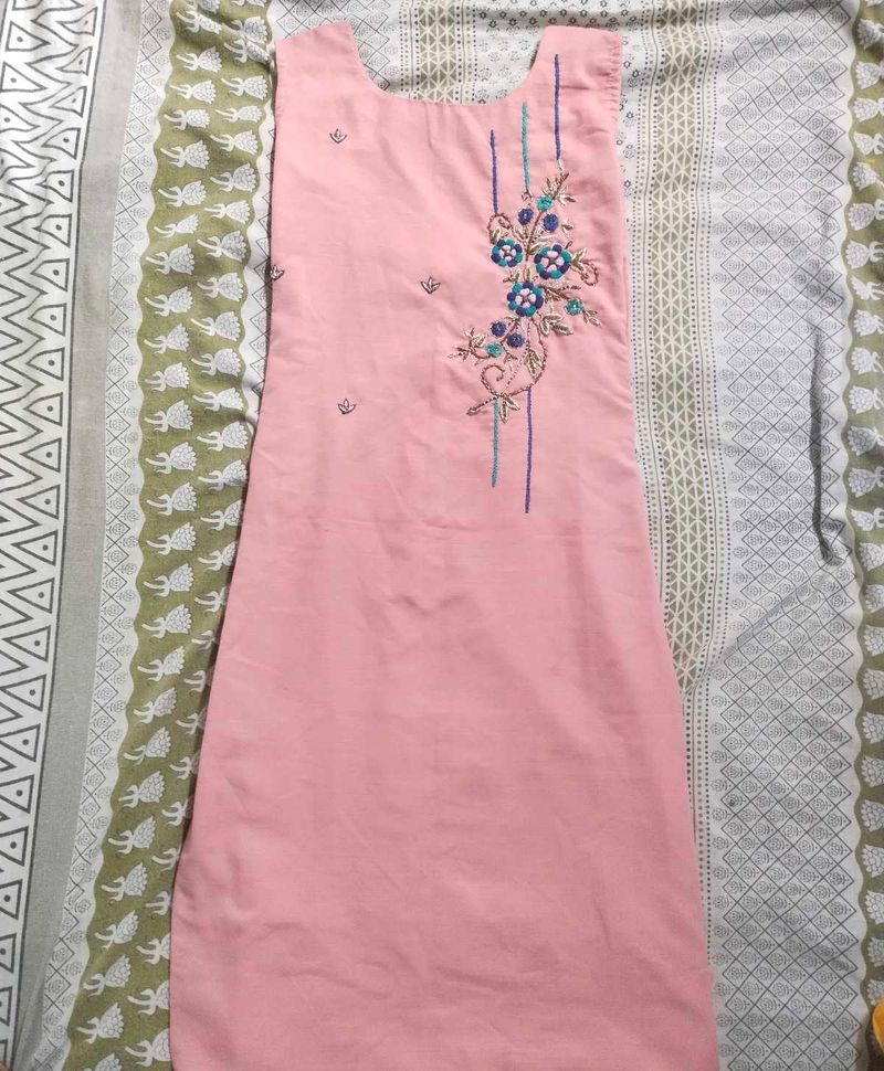 Embroidered Pink Dress