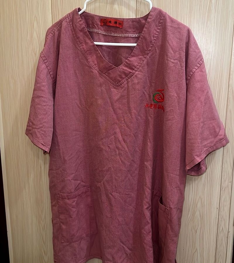 🇨🇳 Pink V-Neck Tunic Top