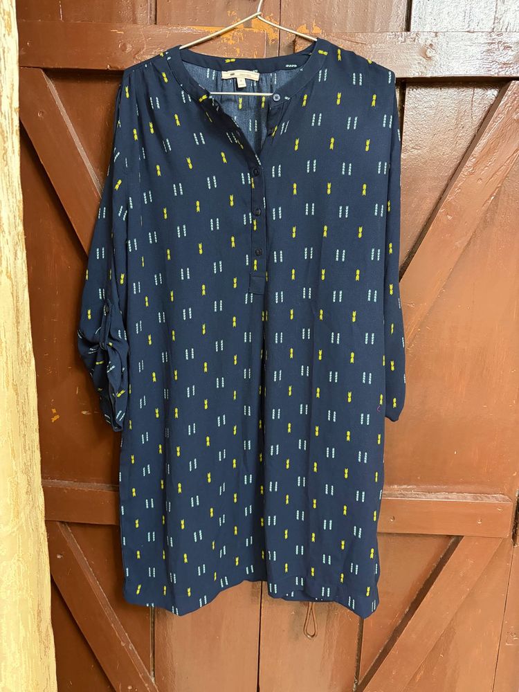 Stylish Navy Printed Tunic kurti