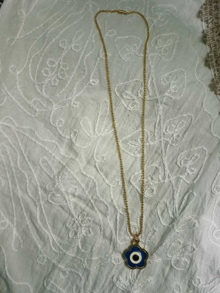 Evil Eye Flower Pendant Necklace