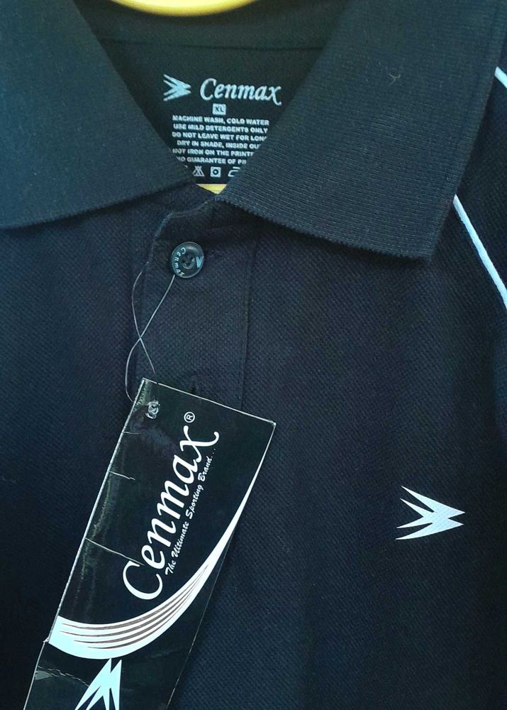 Cenmax Black T-shirt For Men