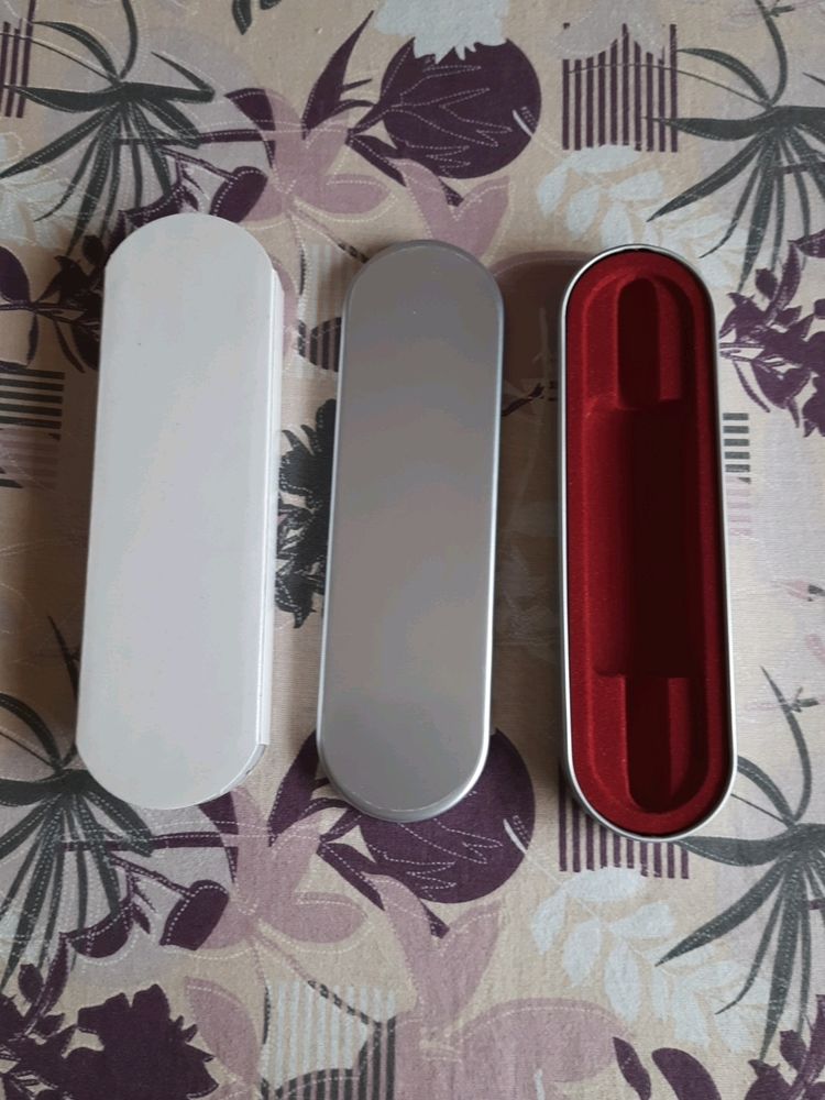 Metal Pen Gift Box With Felt Lining, Free Cover &amp; Envelopes