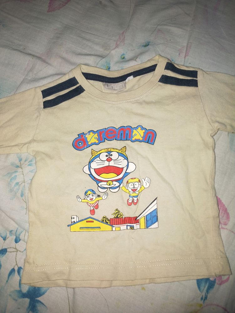 New Born Baby Tshirt, Cream Colour,Unisex