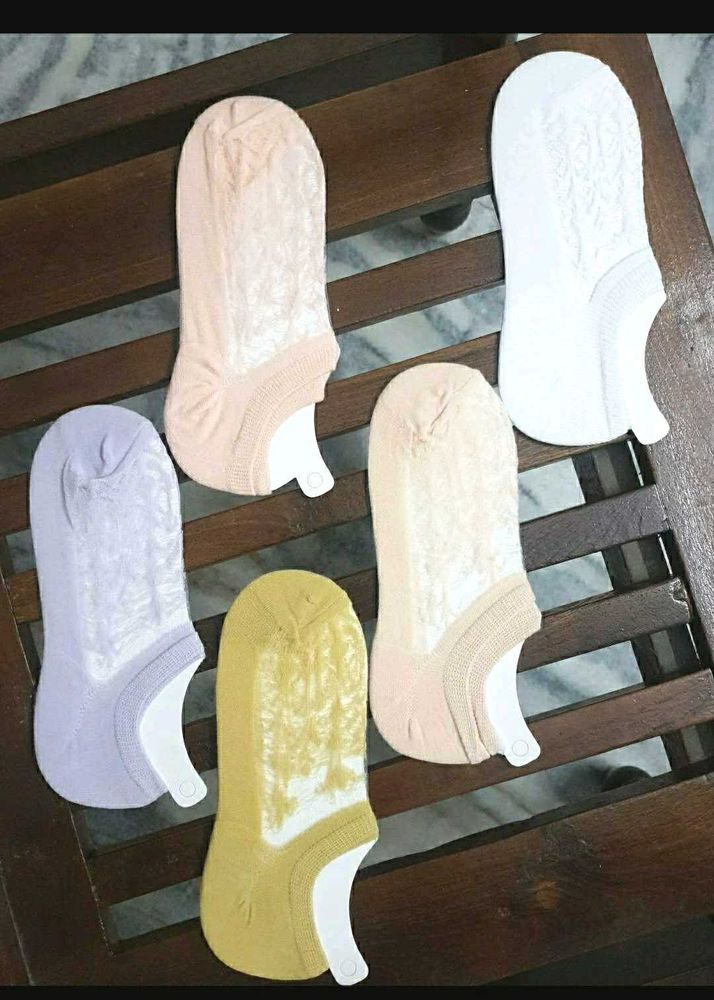 Assorted Lacetop Socks 5 pairs