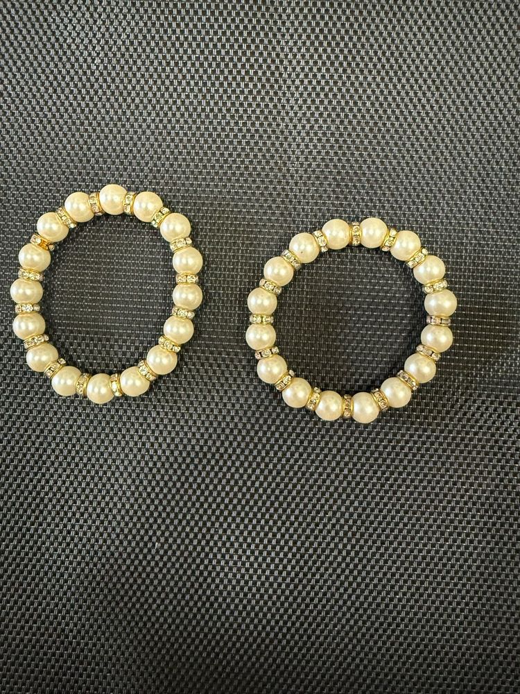 Elegant Pearl &amp; Crystal Bracelets