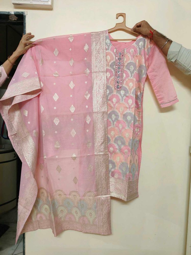 Pink Kurta Set with Dupatta