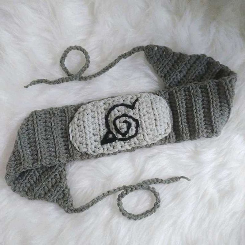 Crocheted Headband with naruto Symbol