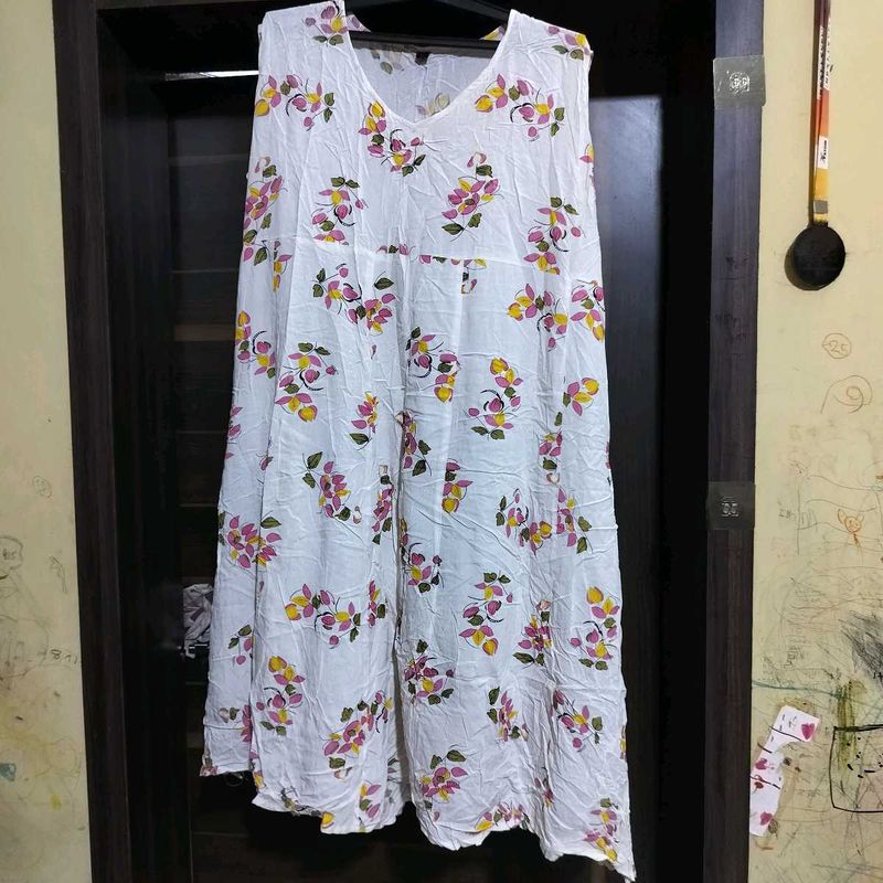 White Floral Summer Dress