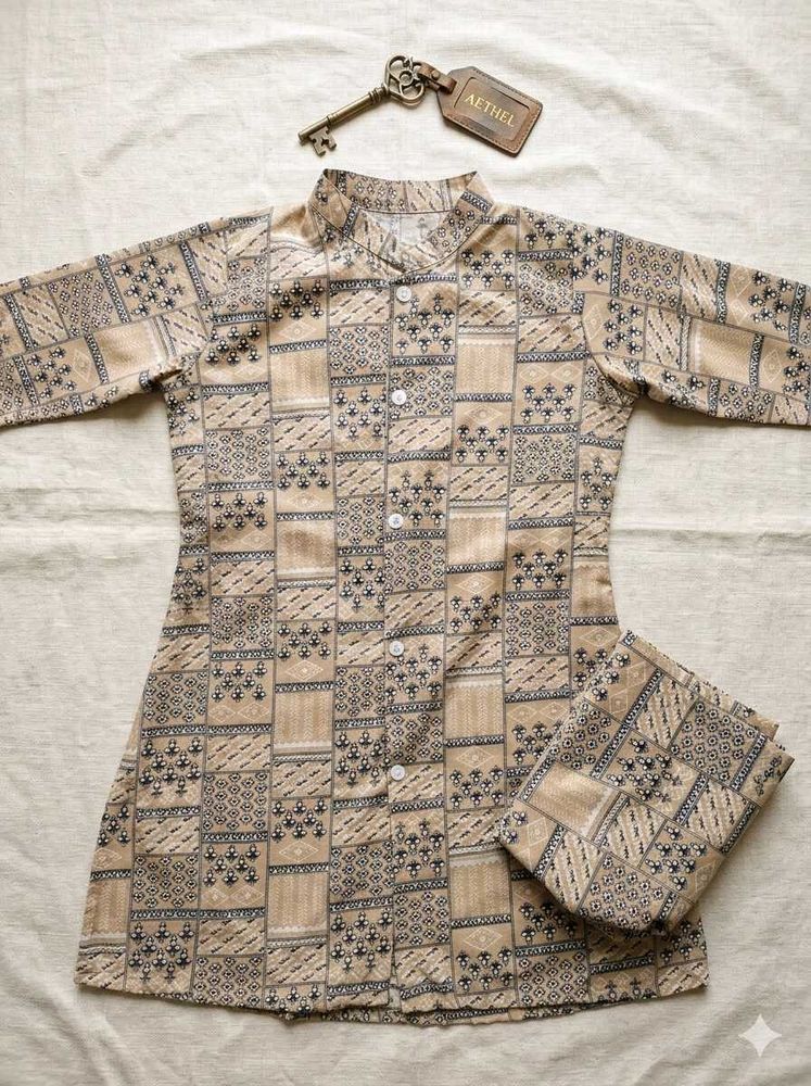 Boho Print Kurta Set