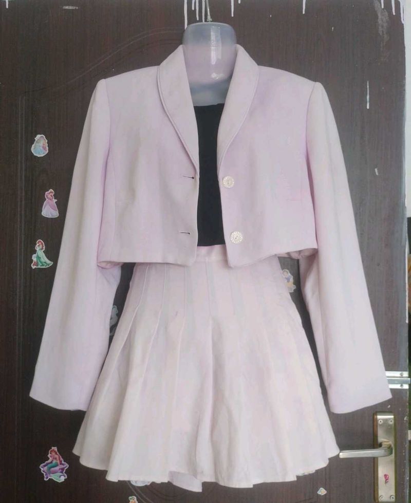 Vintage Lavender Skirt Suit Set