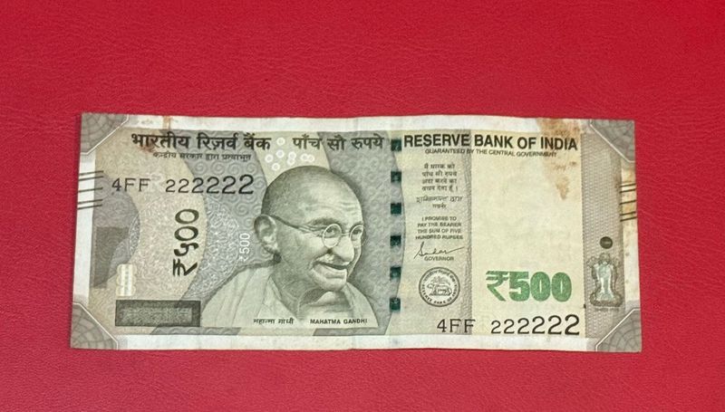 500 rs fancy number 222222