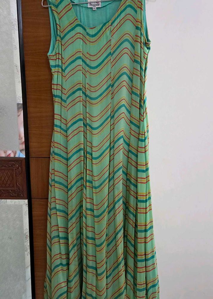 Vintage Striped Maxi Dress