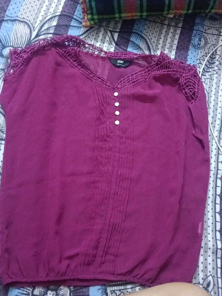 Crop Top  Beautiful purple lesh