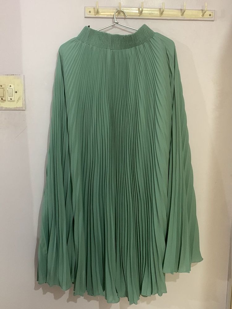 Pleated Midi Skirt