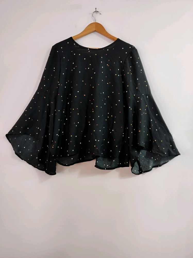 Women Black Printed Shrug