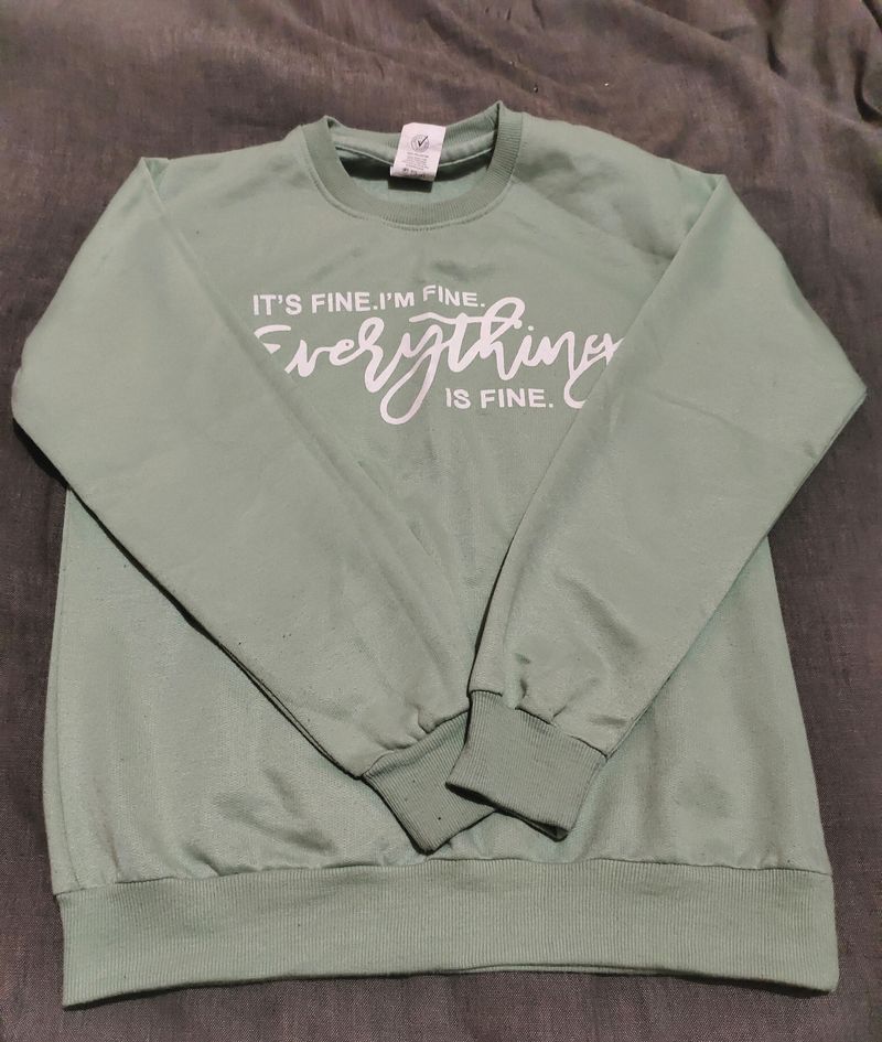 Green Winter Sweatshirt For Women
