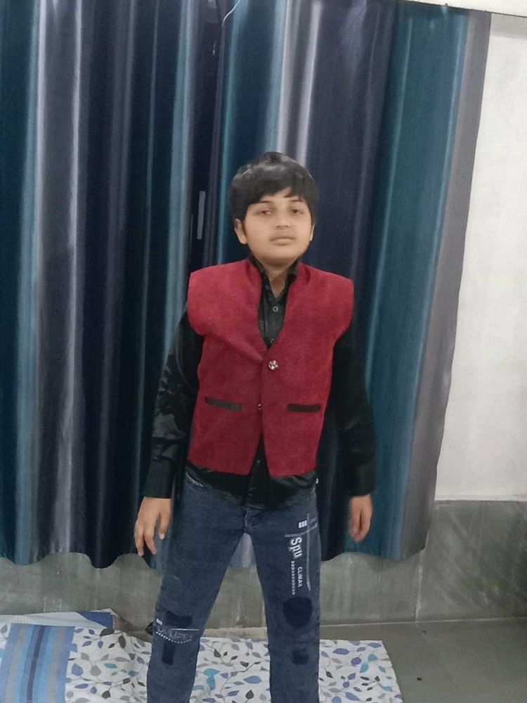 Stylish Red Nehru Jacket for Boys