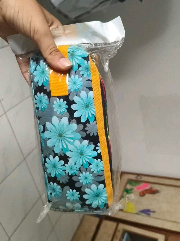 Floral Print Pouch | 2 zips