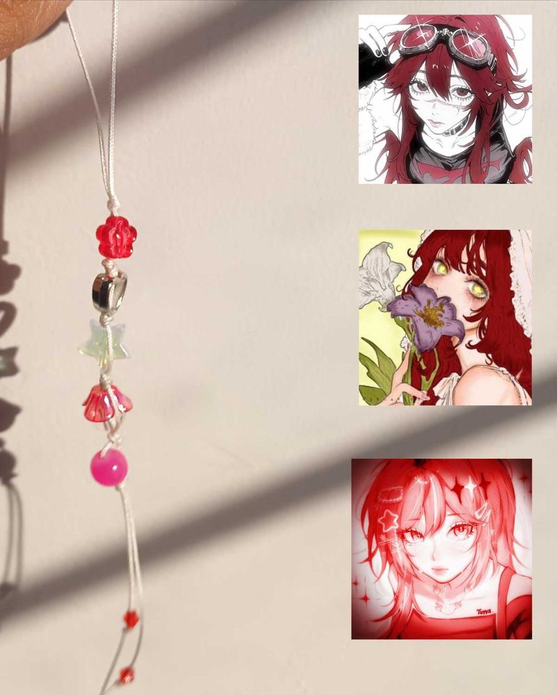 Kawaii Beaded Phone Charm