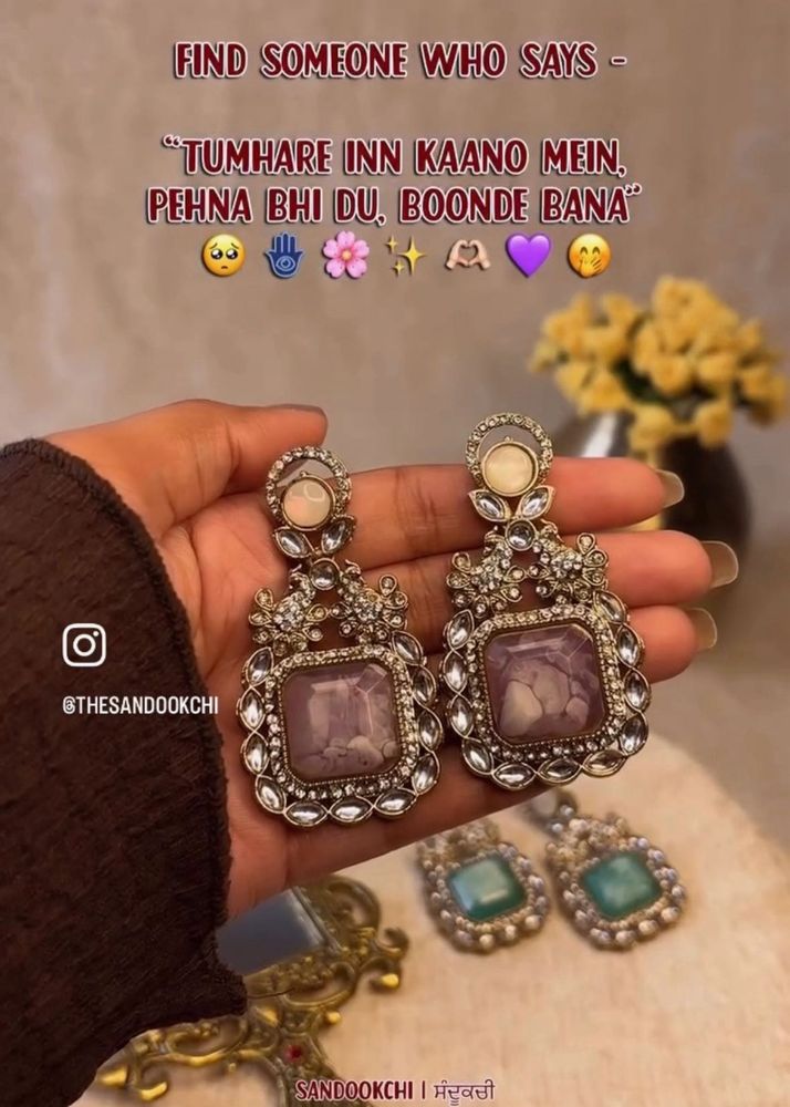 lavender statement earrings ✨💜