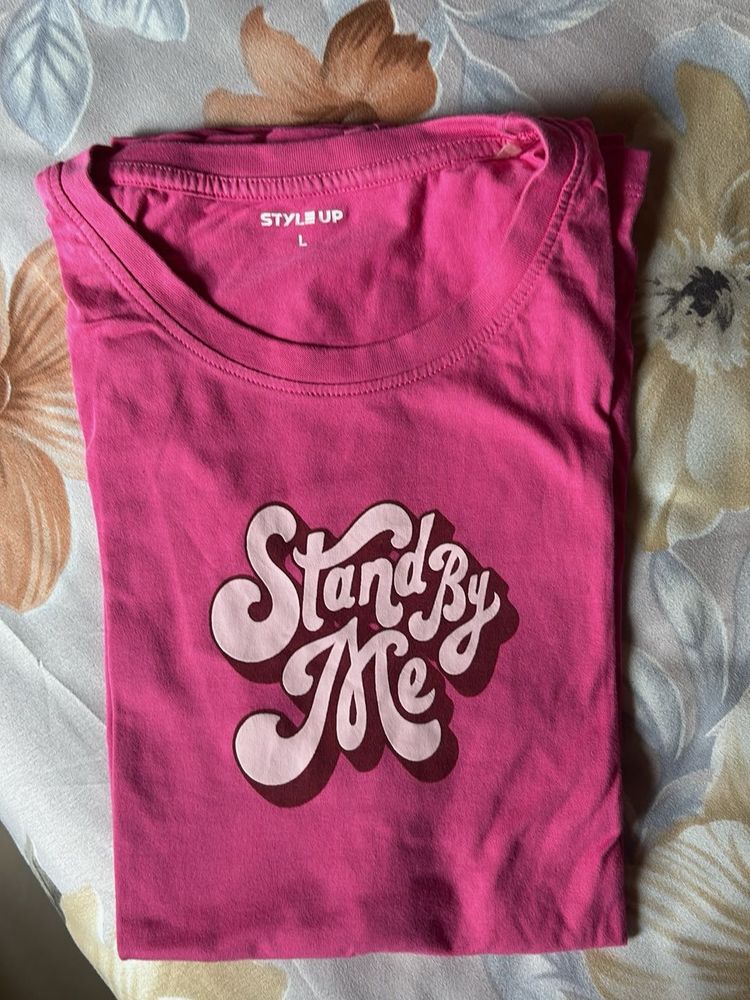 Pink 'Stand By Me' Graphic T-Shirt