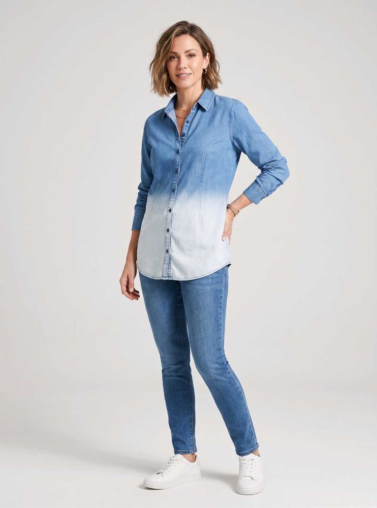 Blue Gradient Denim Shirt