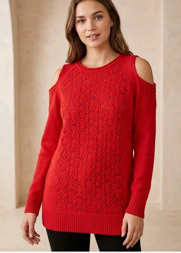 Bold &amp; Beautiful Red Winter Sweater/top-Cozy