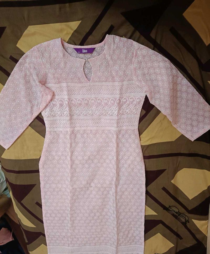 Pretty Pink Chikankari Kurta