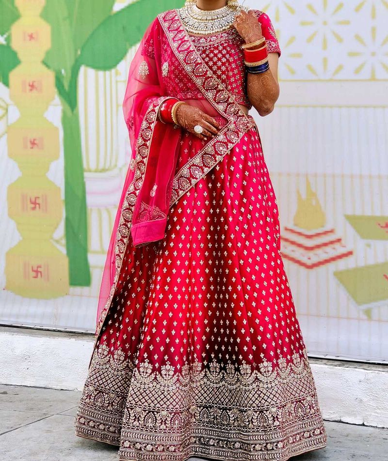 Red Bridal Lehenga Choli