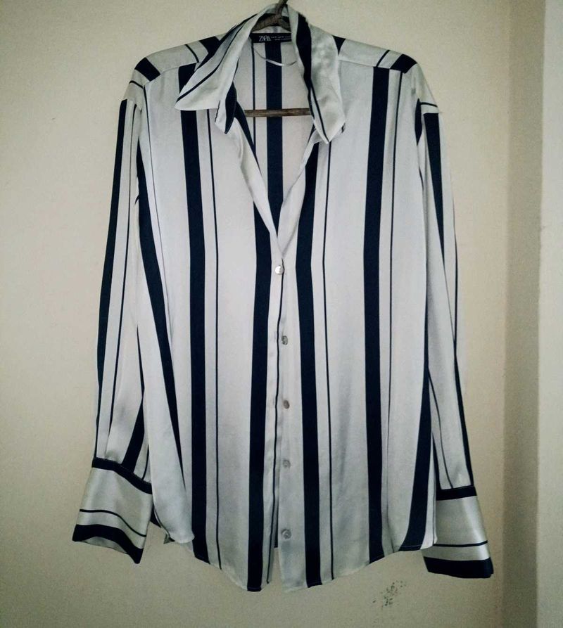 Stylish Striped Button-Up Shirt