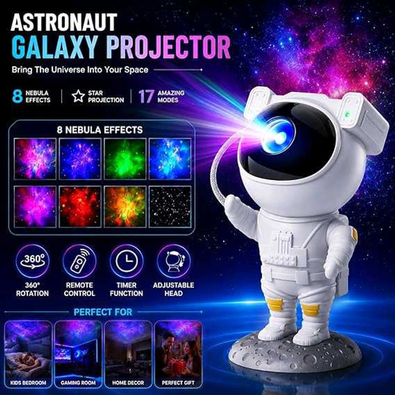 Astronaut Galaxy Projector