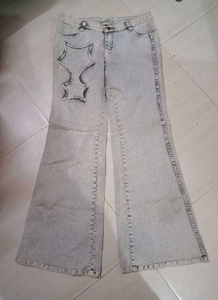 vintage off white bootcut women's jeans