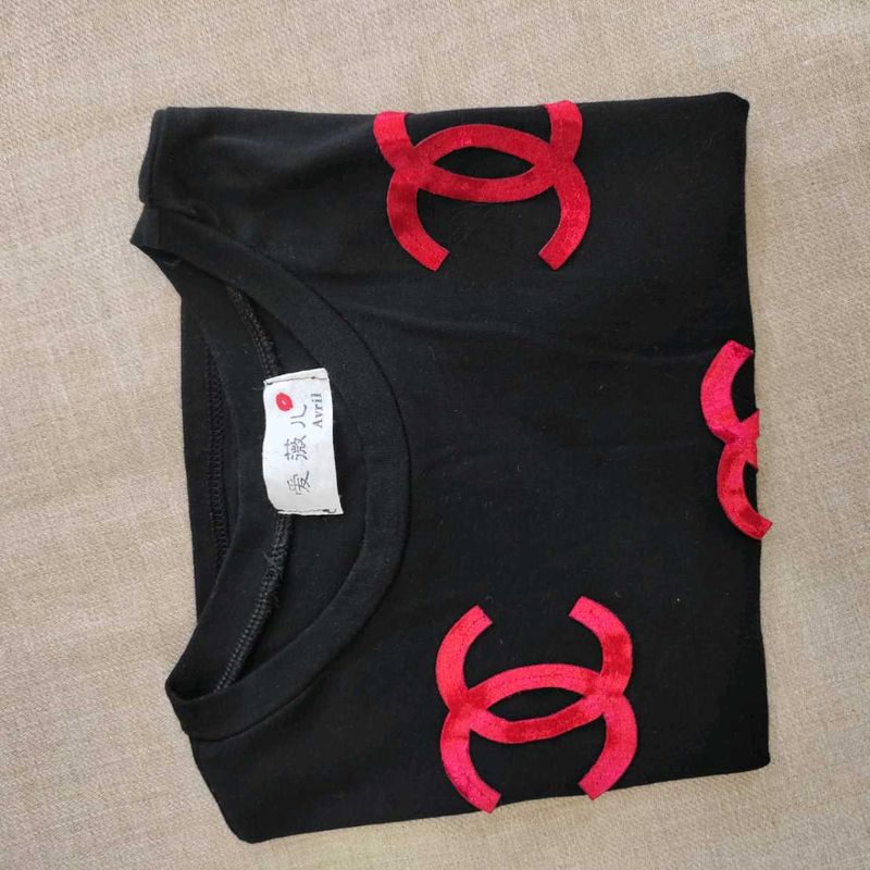 Women Black Crop Top