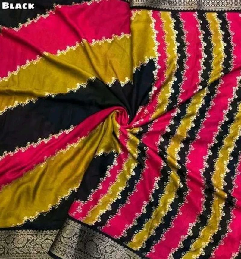 Dola Silk Vibrant Striped Saree