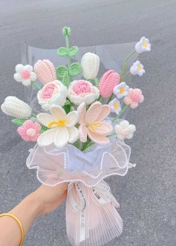 Handmade Crochet Flower Bouquet