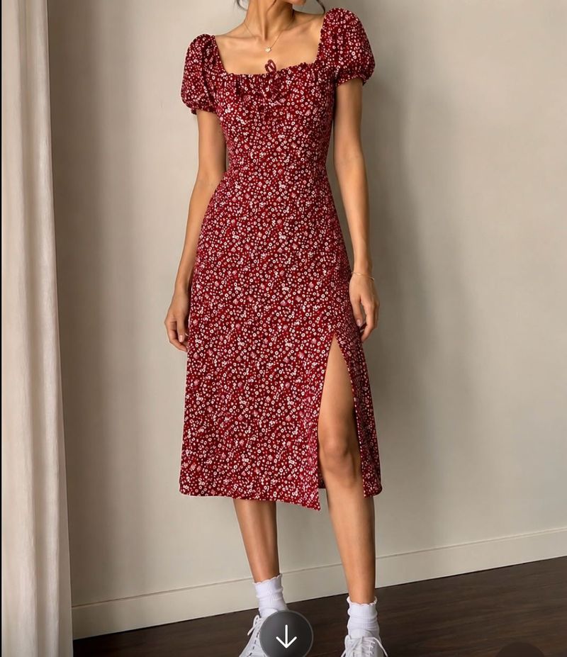 Floral Print Off-Shoulder Dress