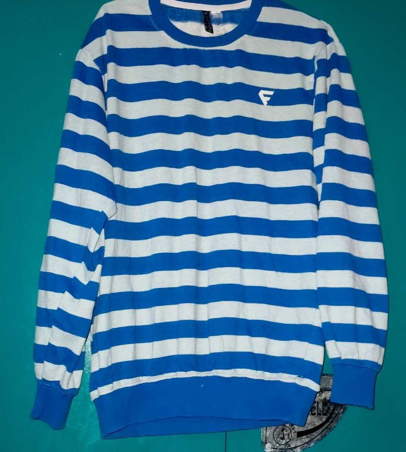 Striped Blue &amp; White Sweater