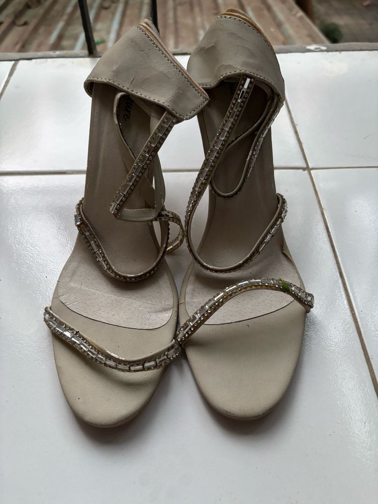 Elegant Embellished Heeled Sandals